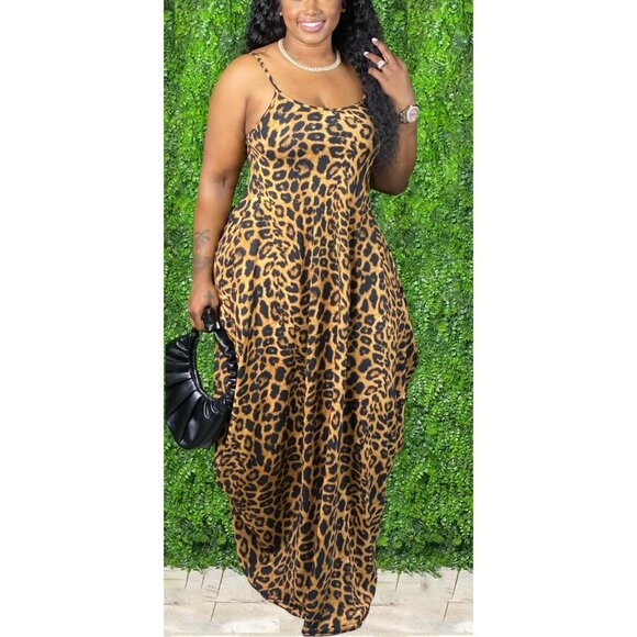 Plus Size Women Maxi Dress Polyester Spandex Casual Beach Party Evening Wear - Picture 2 of 3